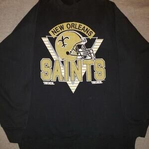 New Orleans Saints Black Football Made In Usa Sweatshirt Trench Te